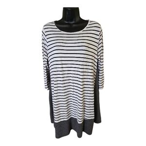 Chic Striped Black and White Mini Dress